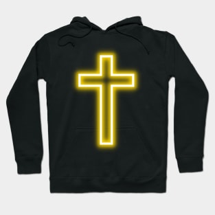 Gold Neon Cross Hoodie